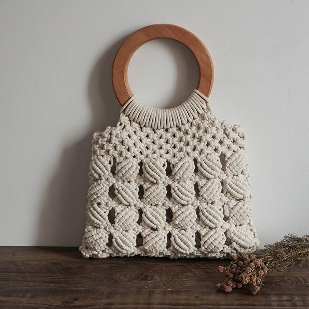 Sacs à main en paille et corde de coton pour femmes