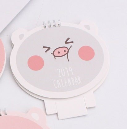Lovely Happy Pig Desktop Calendar DIY Table Calendars Daily Schedule Planner