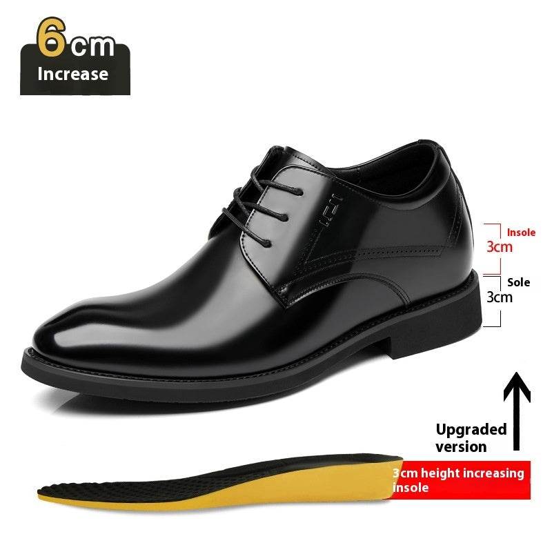 Chaussures pour hommes en cuir véritable, respirantes et formelles