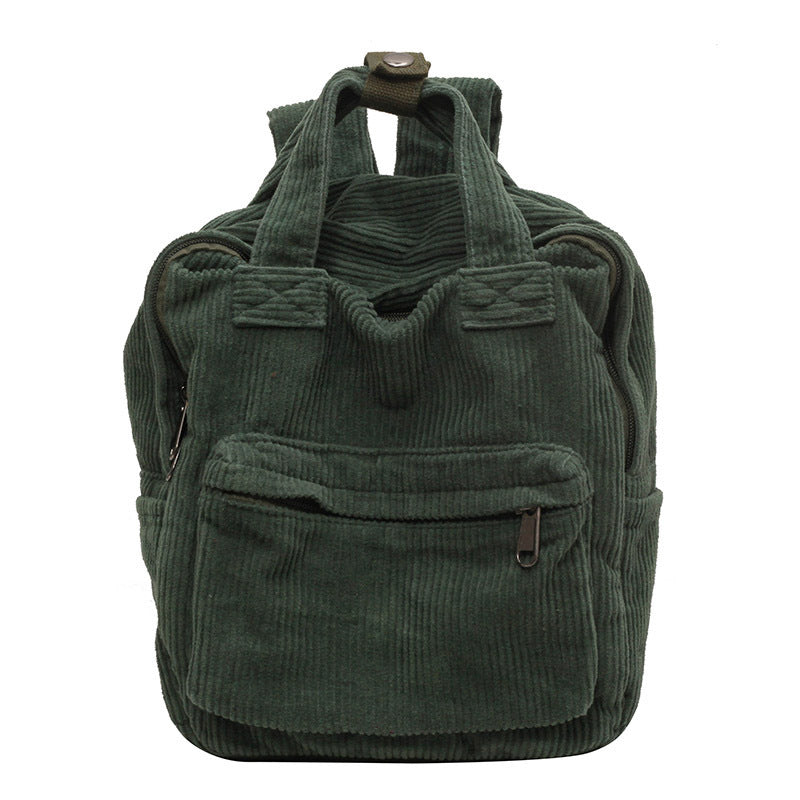Sac à dos en velours côtelé assorti au quotidien pour femme
