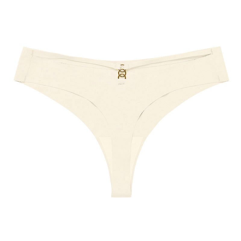Seamless Ice Silk One-piece Sports Underwear T-string For Women