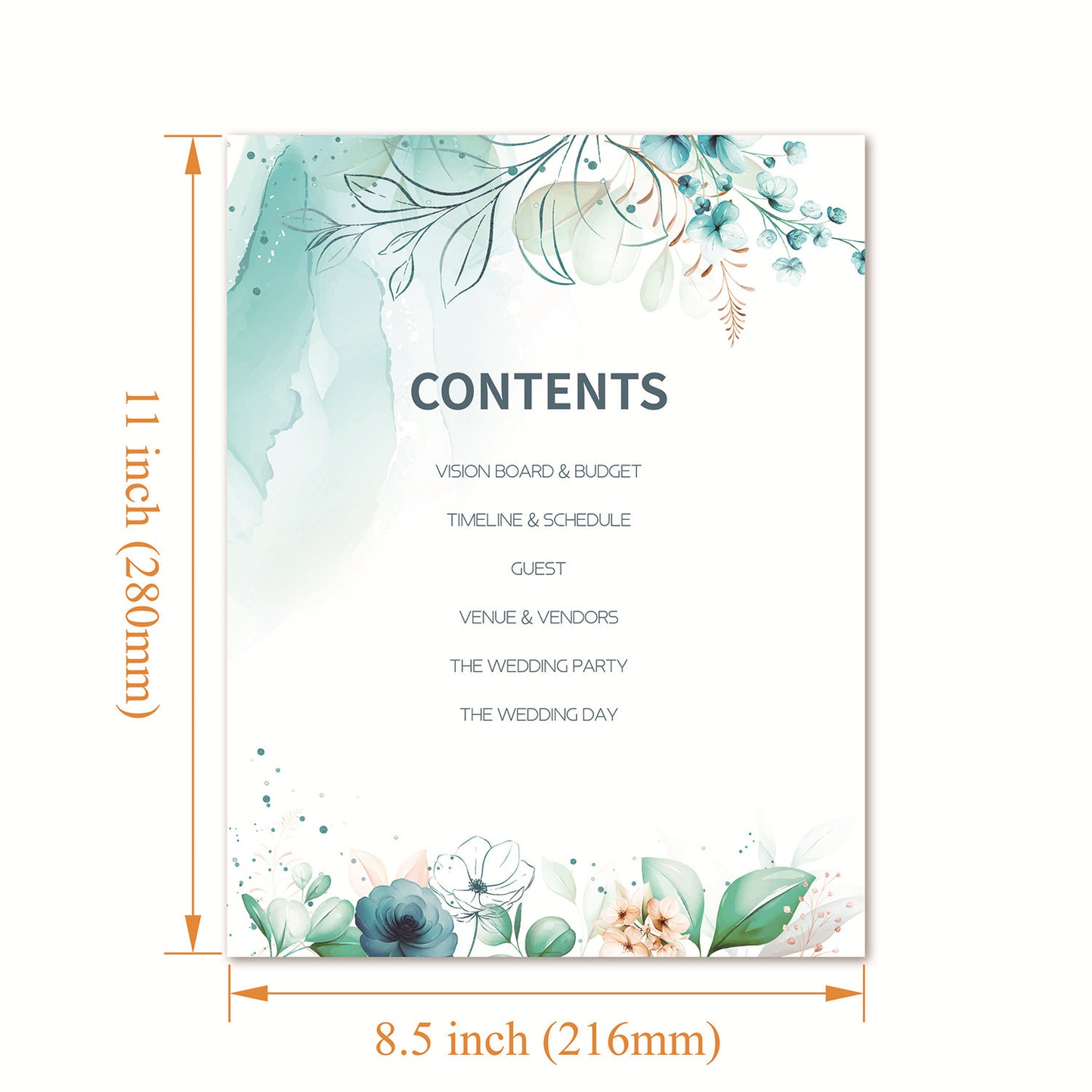 Wedding Planner Hardcover Flyer With Stickers