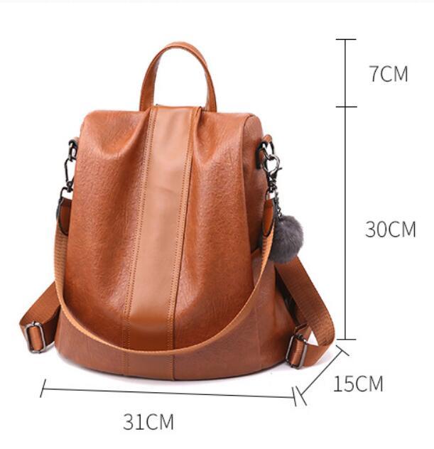 Multifunction Women Backpack Leather Female School Shoulder Bags for Teenage Girls Anti Theft Backpack Women Travel Back Pack