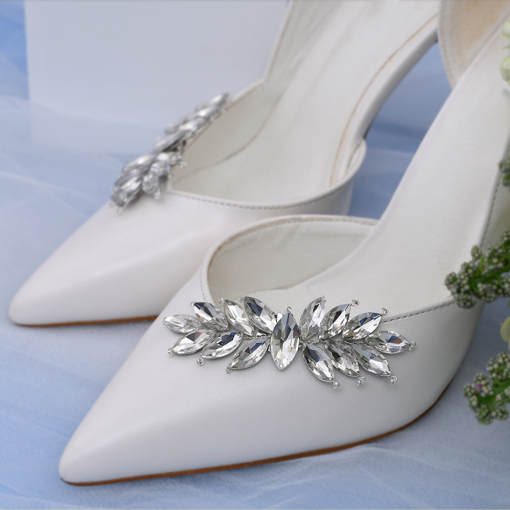 Chaussures de mariage à talons hauts pour femmes, accessoires de mode avec boucle, décoration de vêtements
