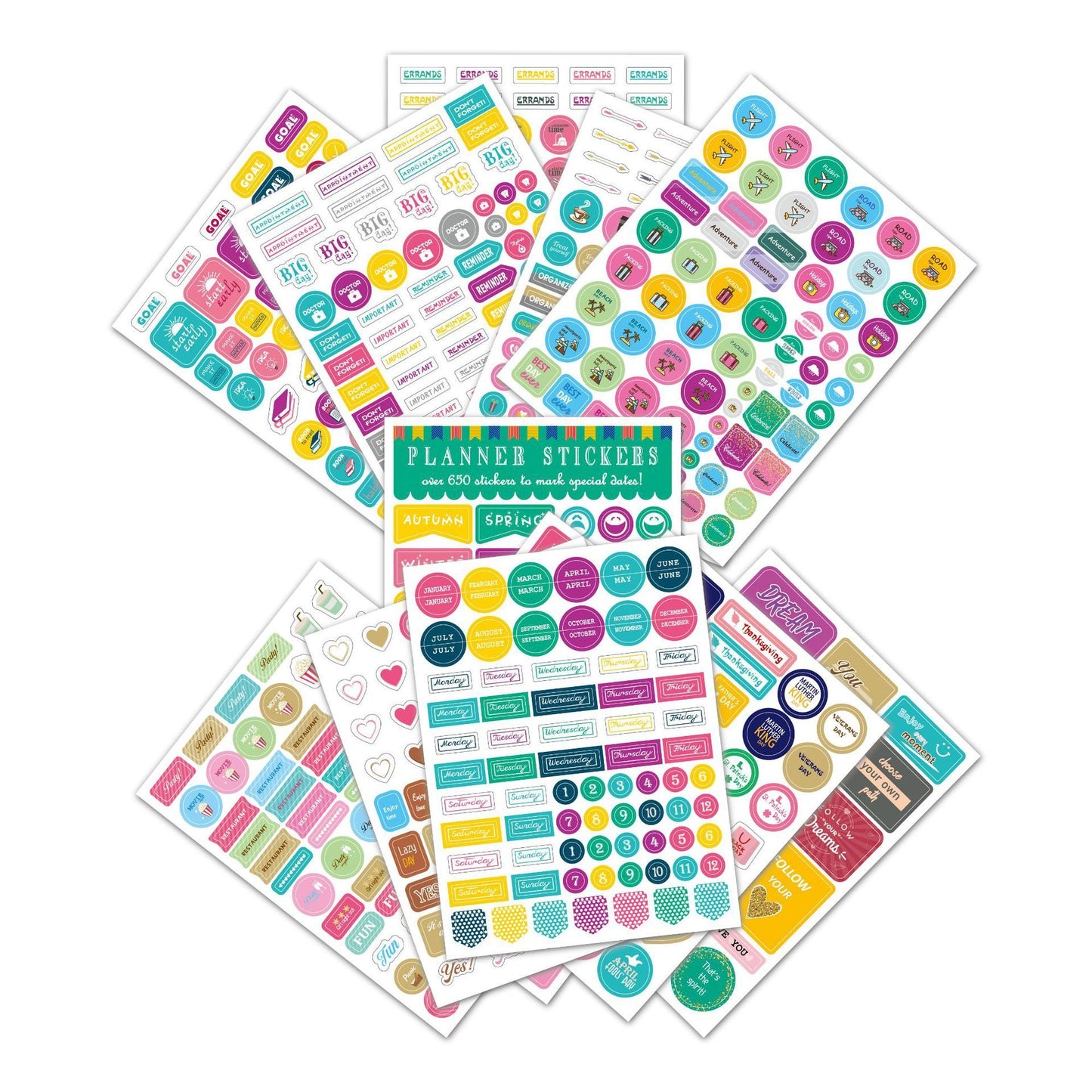 Planner Stickers Set Seasonal Monthly