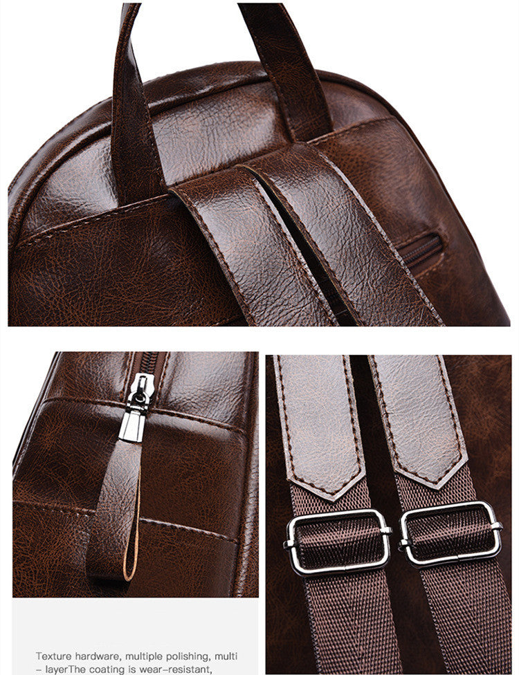 Soft Leather Fashion Ladies Backpack College Style