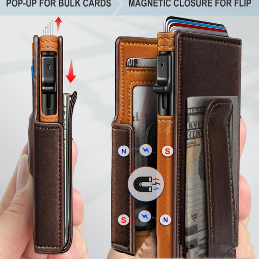 Portable And Versatile Large Capacity Aluminum Box Card Holder