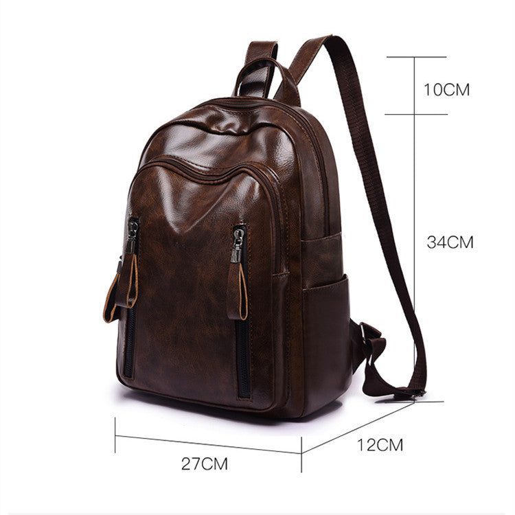 Soft Leather Fashion Ladies Backpack College Style