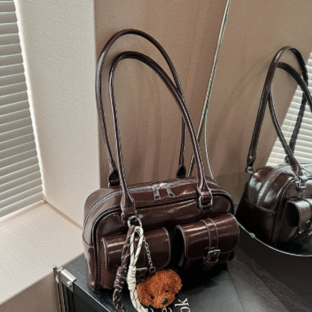 Sac à bandoulière, petit sac carré de grande capacité