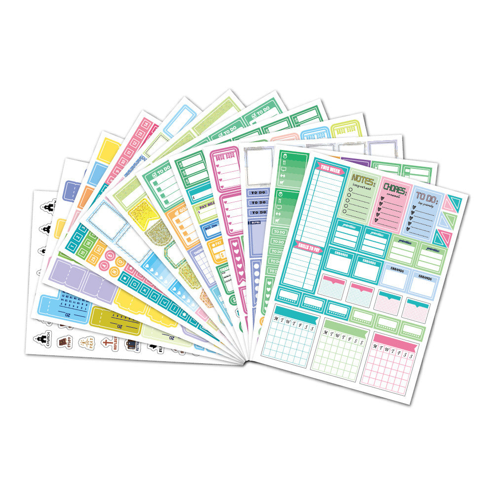 Planner Stickers Set Seasonal Monthly  Pack 12Sheets