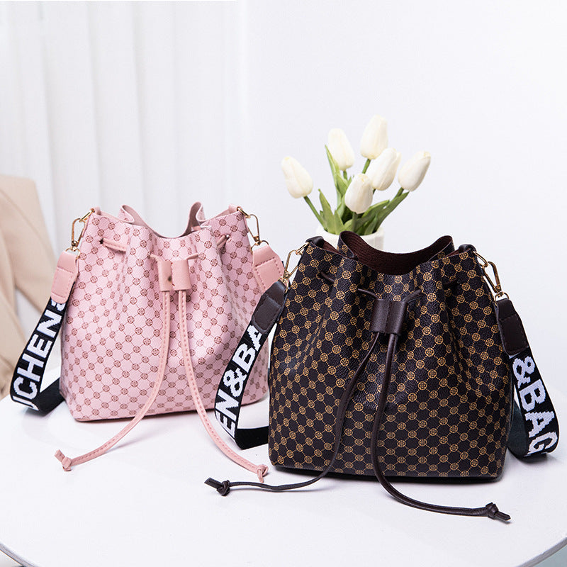 Sac seau imprimé pour femme, sac à bandoulière grande capacité, tendance
