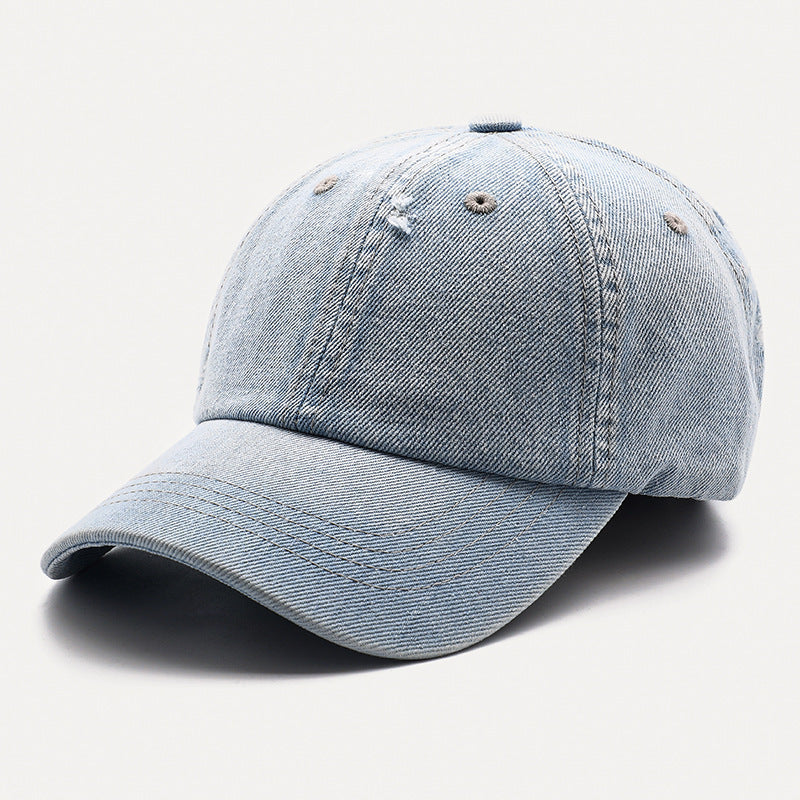 Casquettes de baseball coréennes en denim pour hommes et femmes
