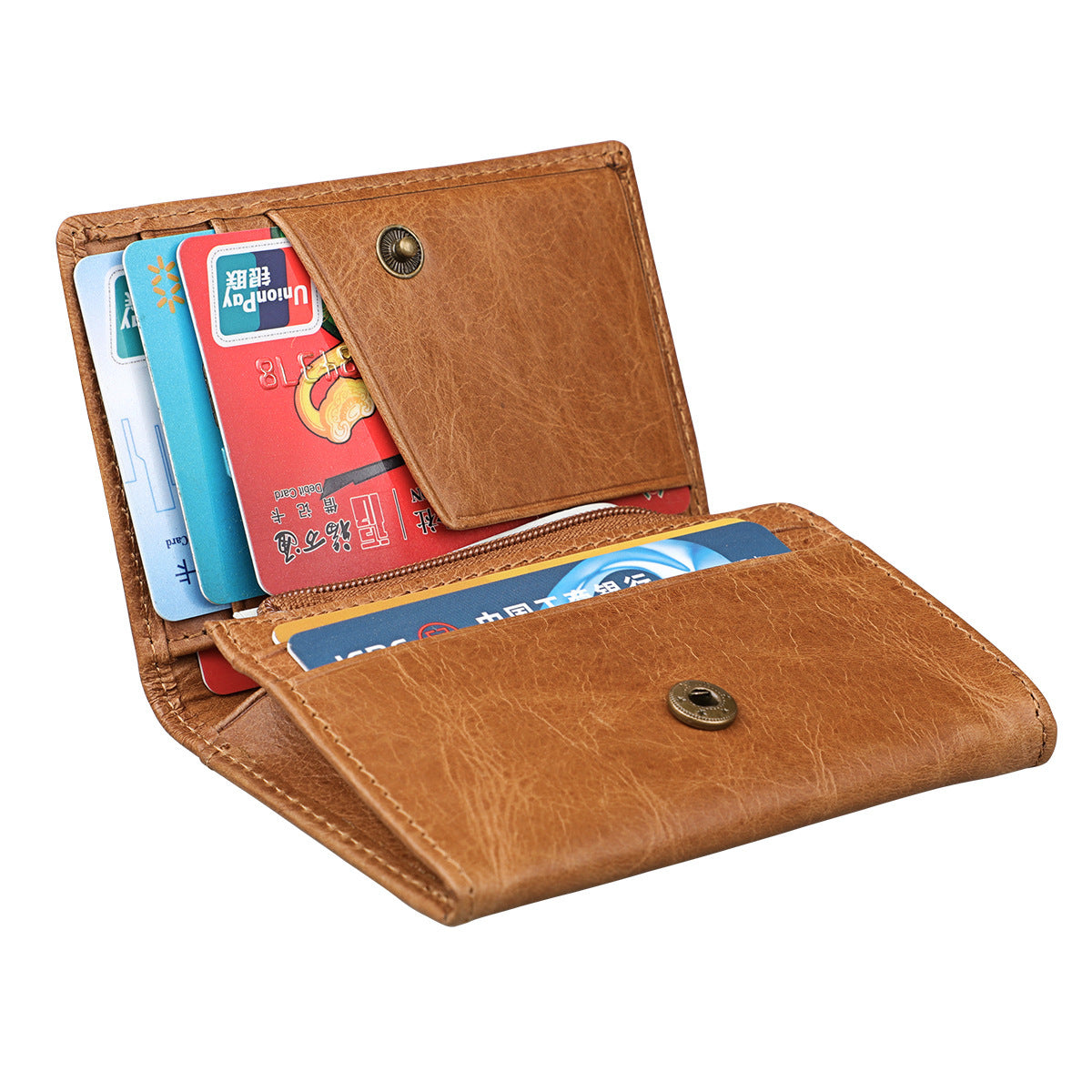 Porte-monnaie en cuir véritable pour homme