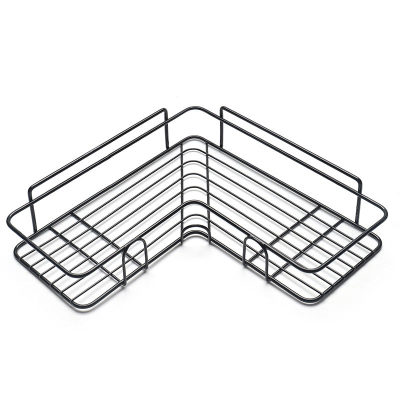 Bathroom corner shower shelf for storage