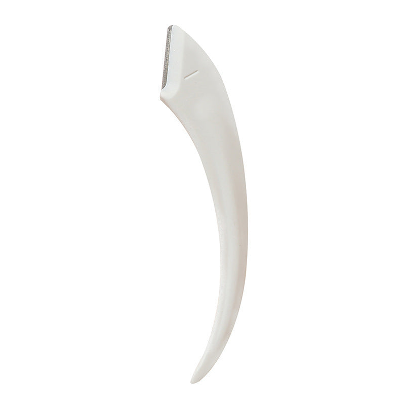 Couteau à sourcils avec peigne incurvé en forme de lune, petit accessoire de beauté