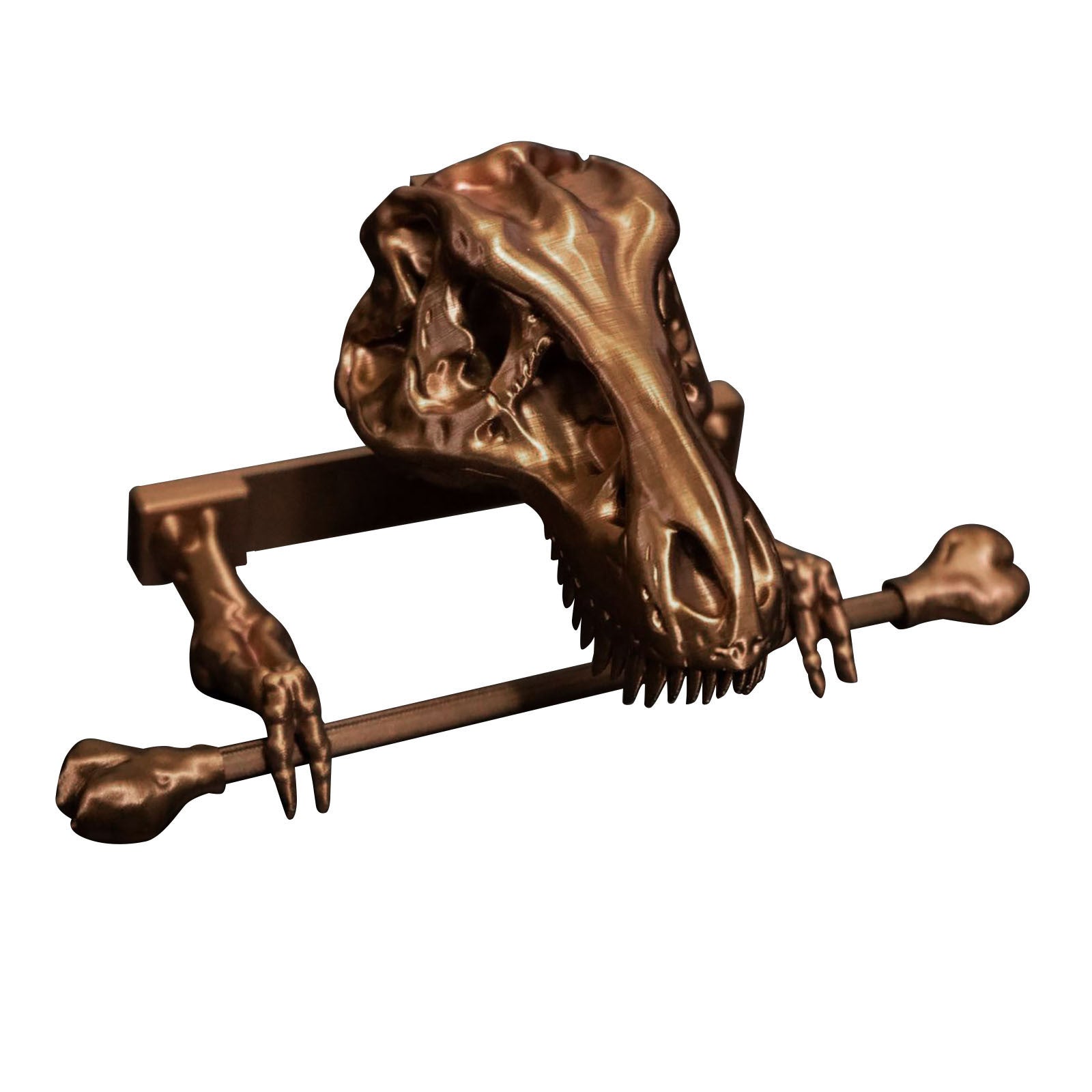 Unique dinosaur tissue holder for bathroom or kitchen decor