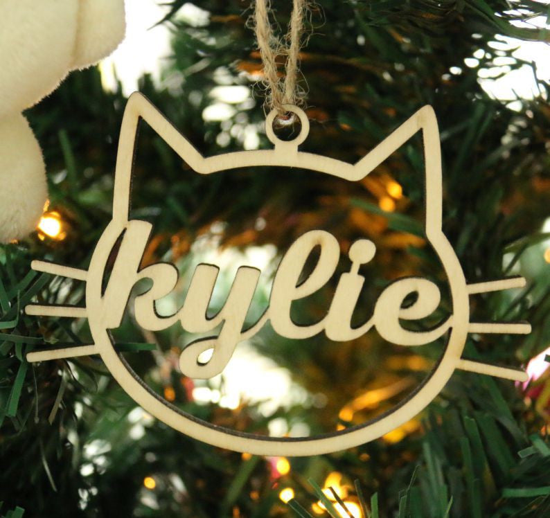 Pendentif en bois créatif dessin animé creux bricolage patte de chien patte de chat