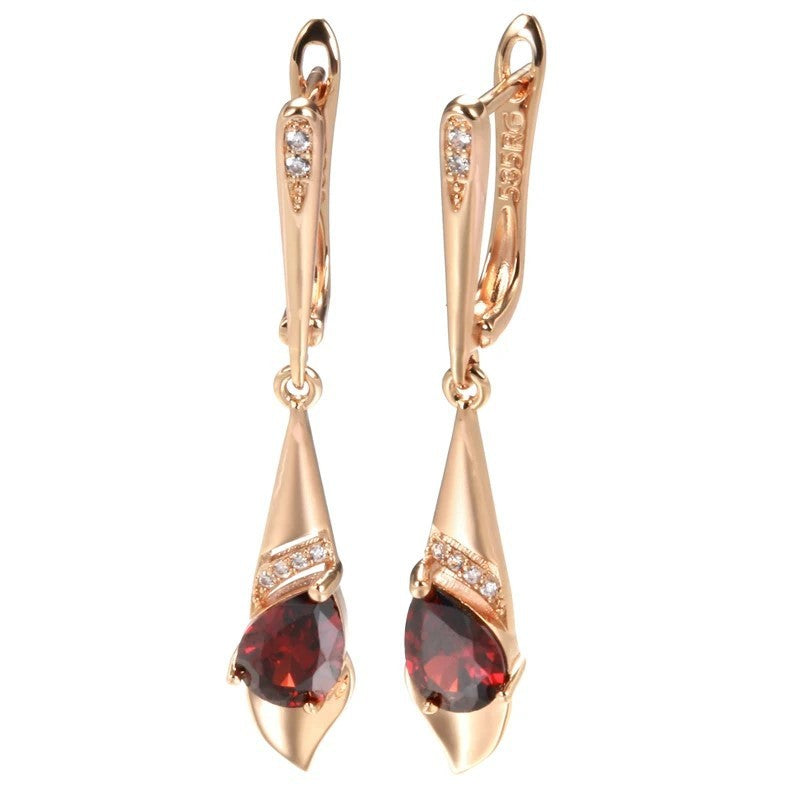 Boucles d'oreilles simples en zircon pour femmes, Japon et Corée du Sud, Kazakhstan
