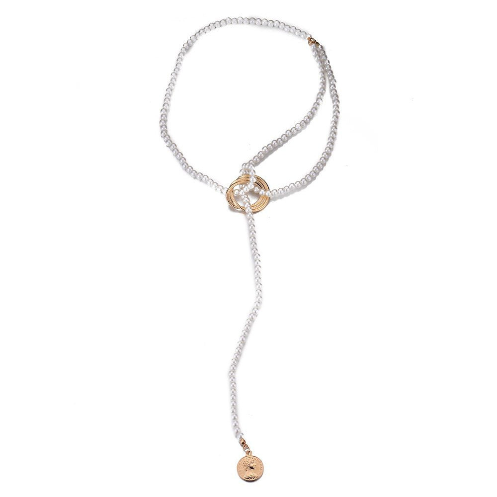 Vintage Wedding Pearl Portrait Coin Accessories Women