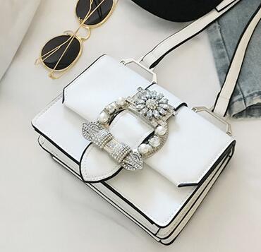 Sacs de créateurs de mode célèbres pour femmes, sacs de créateurs à fermeture diamant, sacs à main en cuir PU de qualité pour femmes, sacs à bandoulière élégants pour dames 