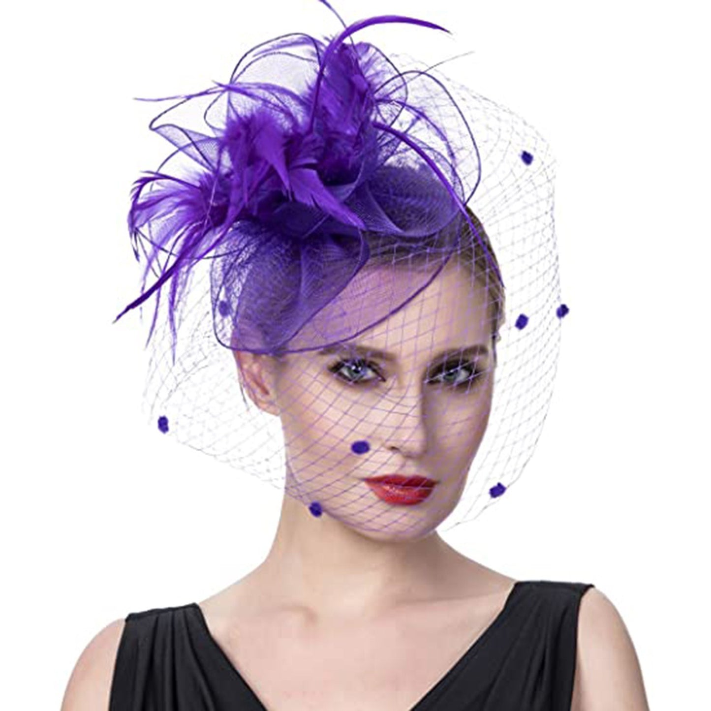 Vintage Feather Mesh Bridal Hair Accessories