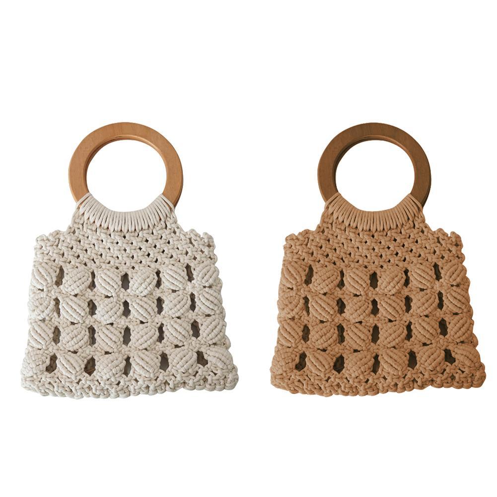 Sacs à main en paille et corde de coton pour femmes