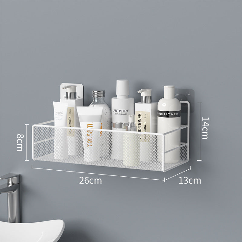 Wall-mounted bathroom shelf for storage