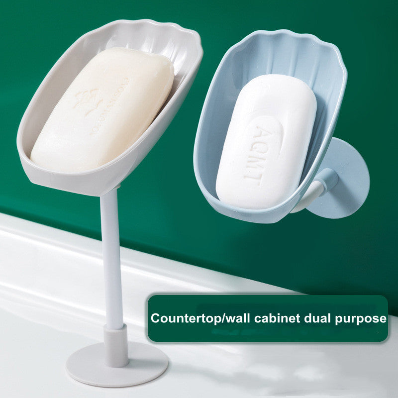 Perforation-free soap holder with creative drainage