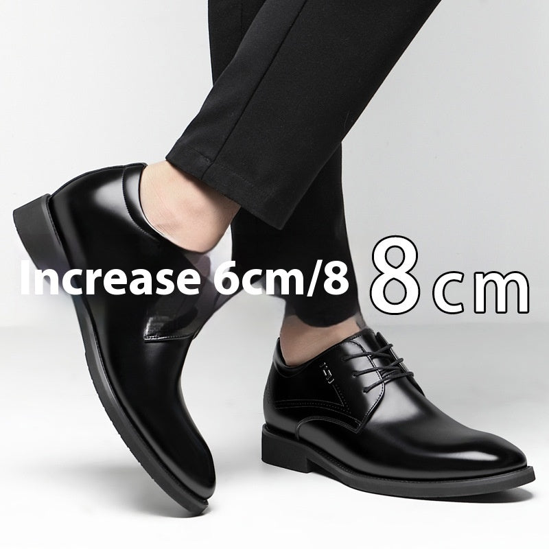 Chaussures pour hommes en cuir véritable, respirantes et formelles