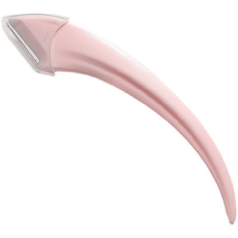 Couteau à sourcils avec peigne incurvé en forme de lune, petit accessoire de beauté