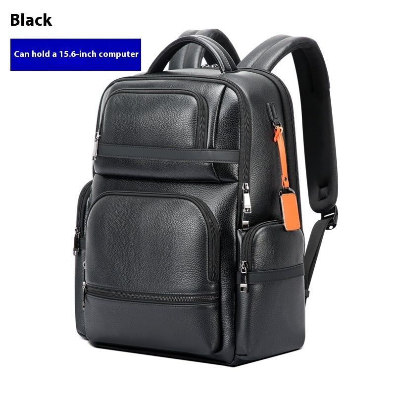 Sac à dos d'affaires en cuir pour homme, grande capacité, pour ordinateur