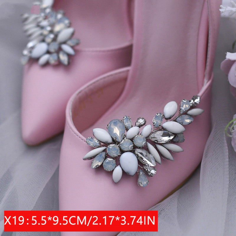 Chaussures de mariage à talons hauts pour femmes, accessoires de mode avec boucle, décoration de vêtements