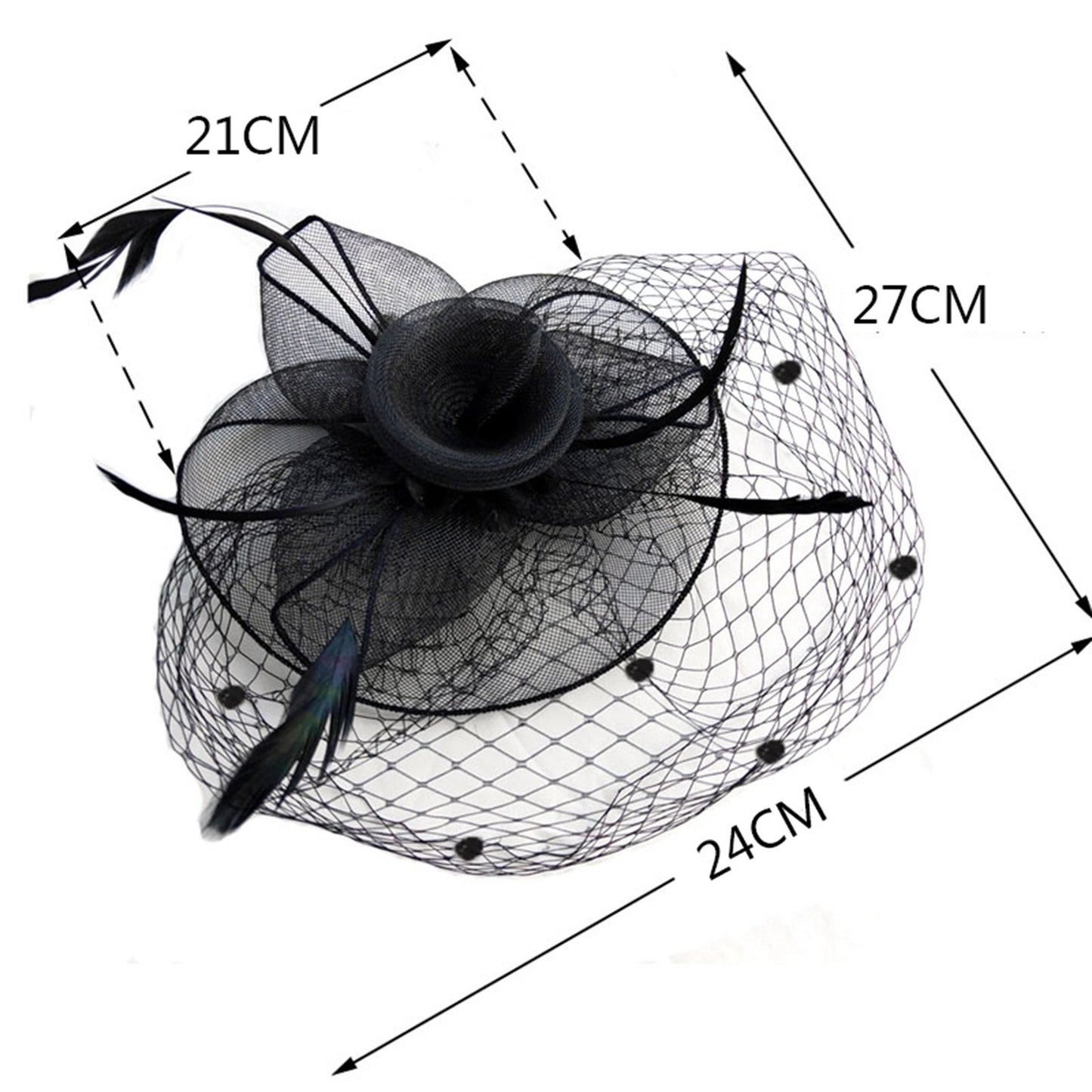 Vintage Feather Mesh Bridal Hair Accessories