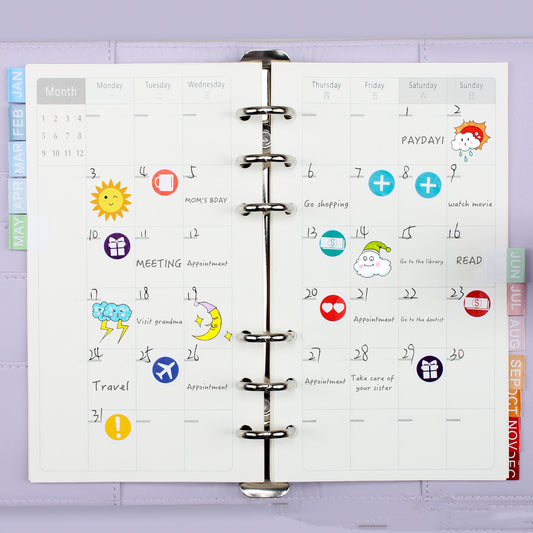 Leather loose-leaf accounting notebook financial planner