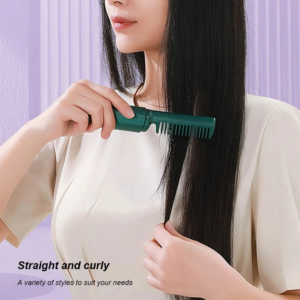 Lisseur professionnel sans fil, peigne à boucler, chauffage rapide, ions négatifs, brosse à lisser et boucler, outils de coiffure