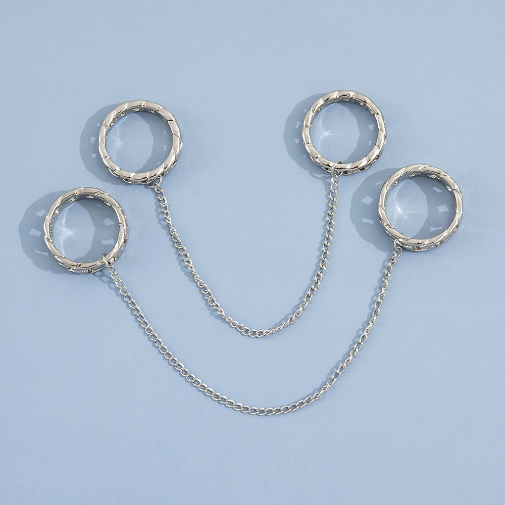 Vintage Punk Style Men's And Women's Rings Two-piece Set
