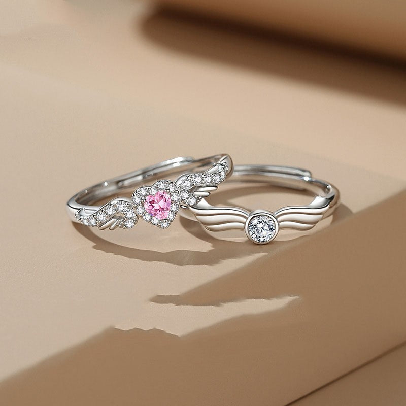 S925 Silver Couple Rings Fashion All-matching