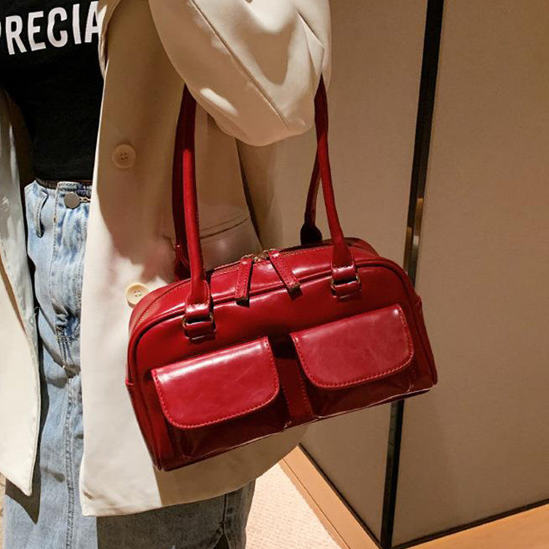 Sac à bandoulière multi-poches pour femme, sac à main carré polyvalent et tendance
