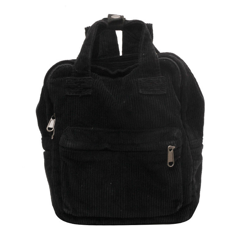 Sac à dos en velours côtelé assorti au quotidien pour femme
