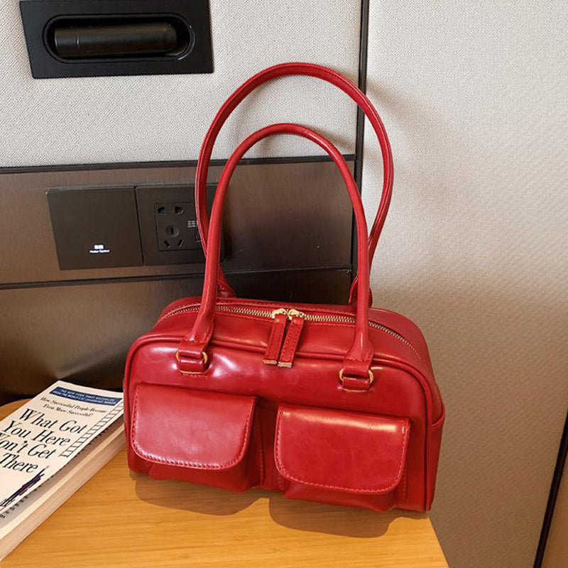 Sac à bandoulière multi-poches pour femme, sac à main carré polyvalent et tendance