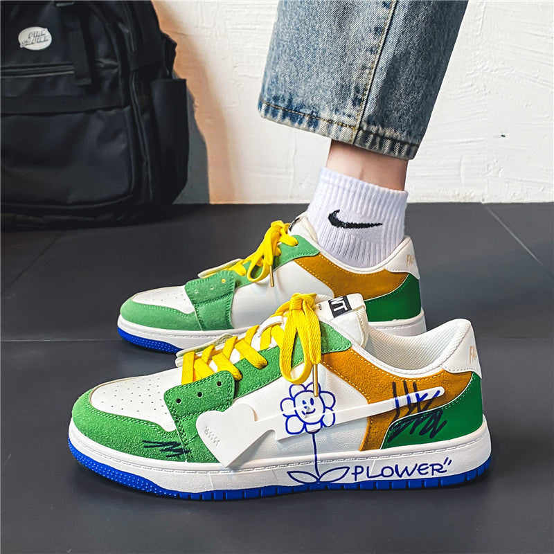 Chaussures graffiti tendance et polyvalentes pour hommes