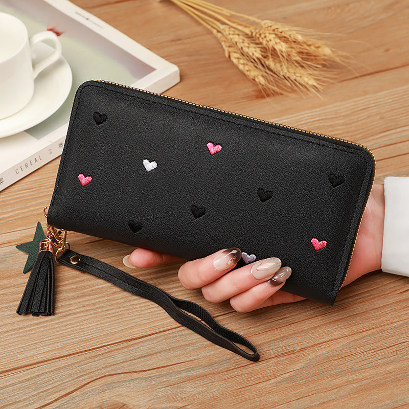 Portefeuille multi-cartes souple pour femme, grande capacité
