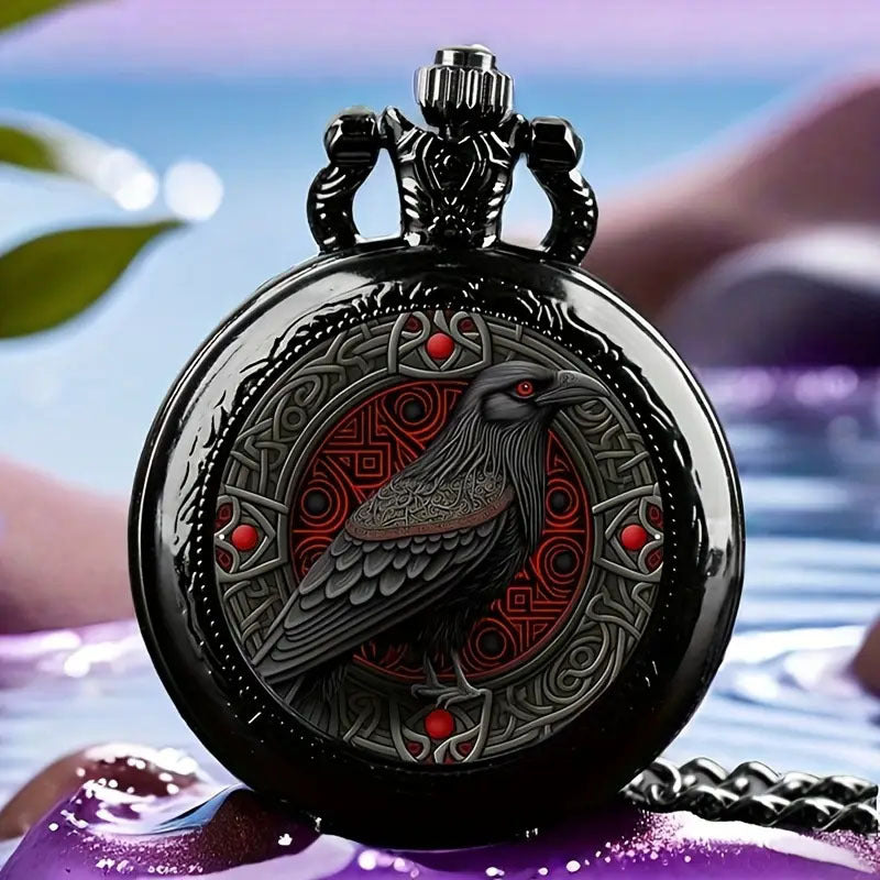 Montre-collier tendance rétro à rabat pour femme