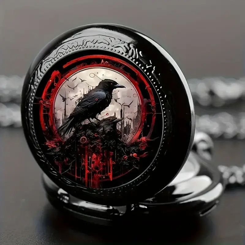 Montre-collier tendance rétro à rabat pour femme