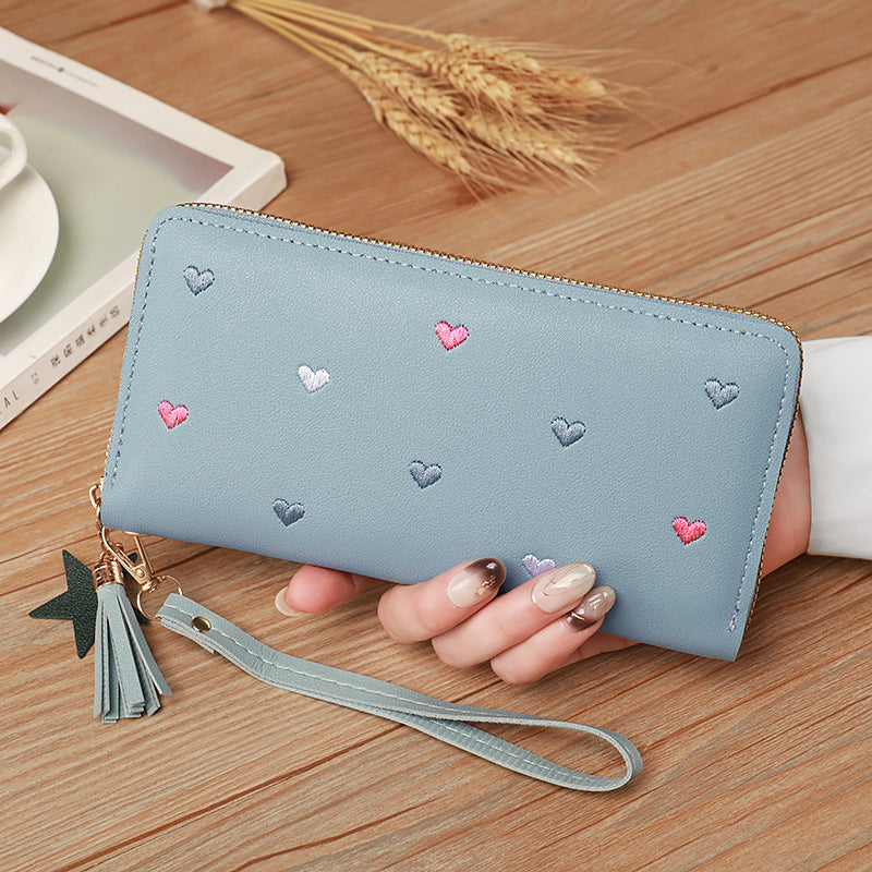 Portefeuille multi-cartes souple pour femme, grande capacité