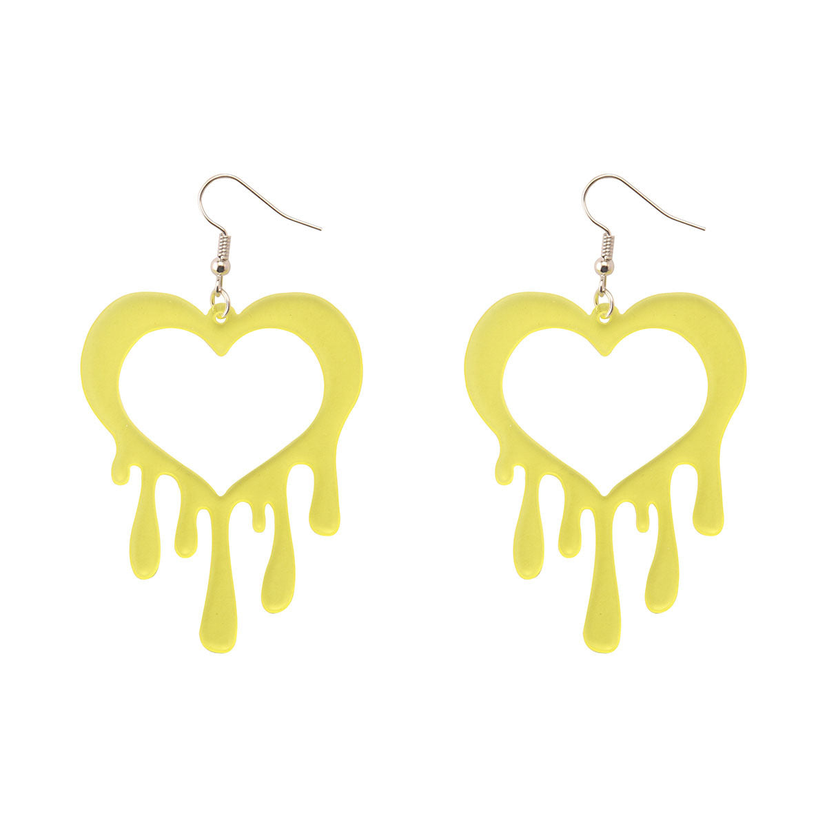 European And American Colorful Love Valentine's Day Gradient Fashion Sweet Acrylic Earrings