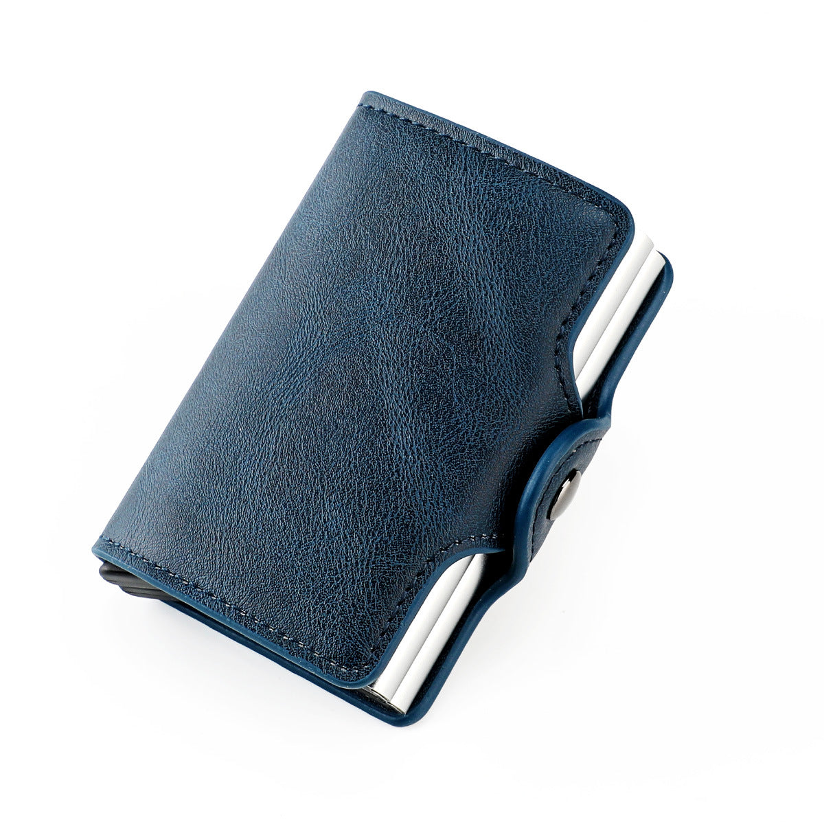 Boîte en aluminium RFID pour hommes, pince à carte, boîte double en aluminium à ouverture automatique