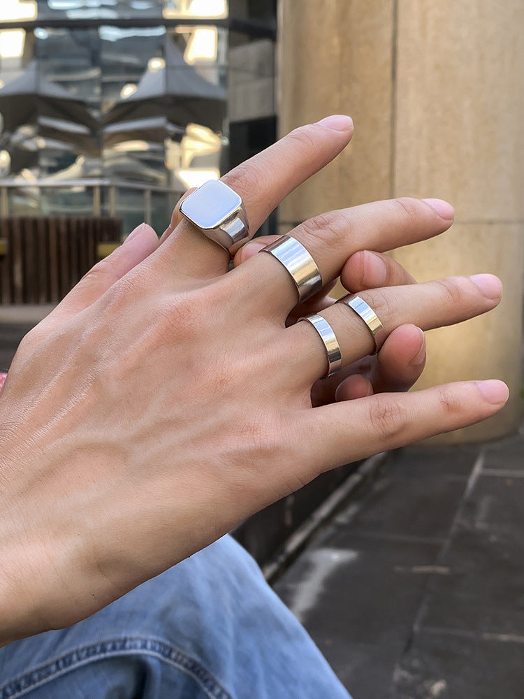 European And American Men's Ornament Hip Hop Trend Set Rings