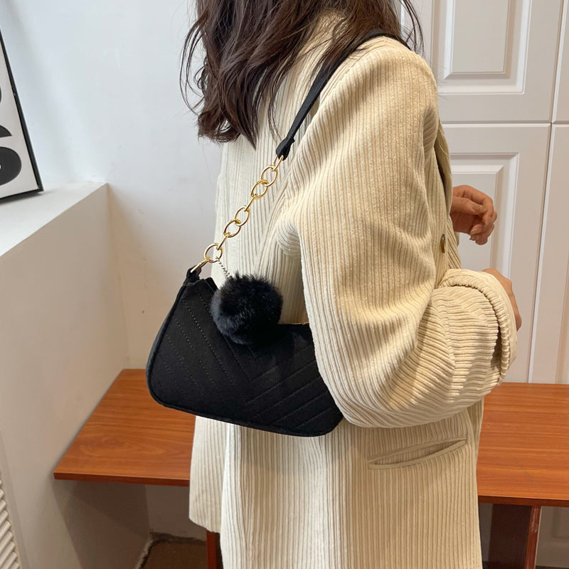 Sac messager décontracté rétro couleur unie pour femme