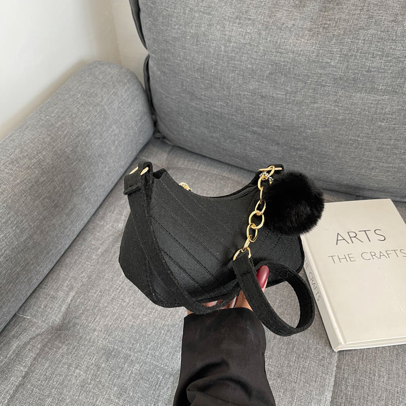Sac messager décontracté rétro couleur unie pour femme